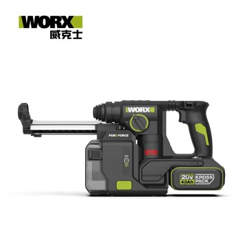 威克士｜WU384集塵鎚鑽 + WA1603集塵裝置