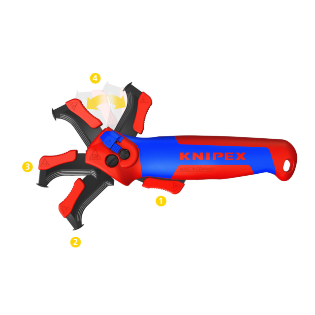 KNIPEX 16 50 145 棘輪電纜剝皮刀