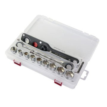 ANEX AOA-19S3 19mm 偏心轉接器棘輪套筒組｜40V對應｜日本製