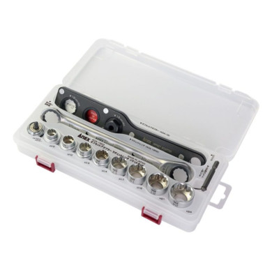 ANEX AOA-19S3 19mm 偏心轉接器棘輪套筒組｜40V對應｜日本製