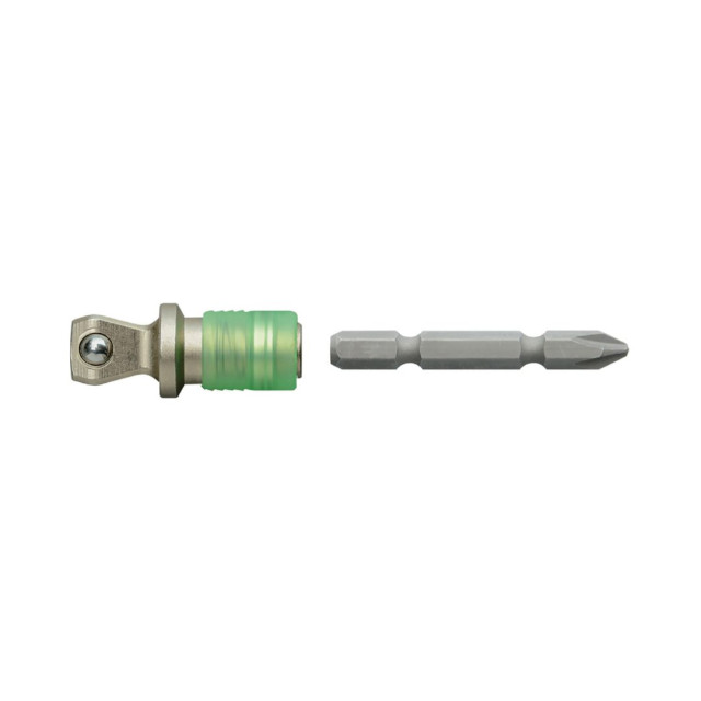 ANEX ASAD-4E 12.7mm（1/2吋）可換軸擺頭套筒轉接器｜附＋2×53mm起子頭