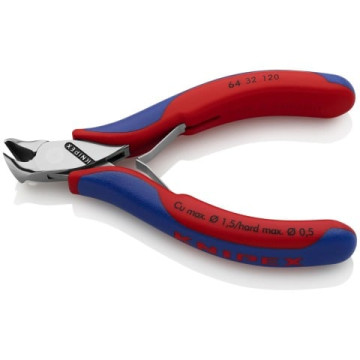 KNIPEX 64 32 120｜德國製平頭電子鉗 ｜精密電子鉗｜頂切電子鉗｜120mm