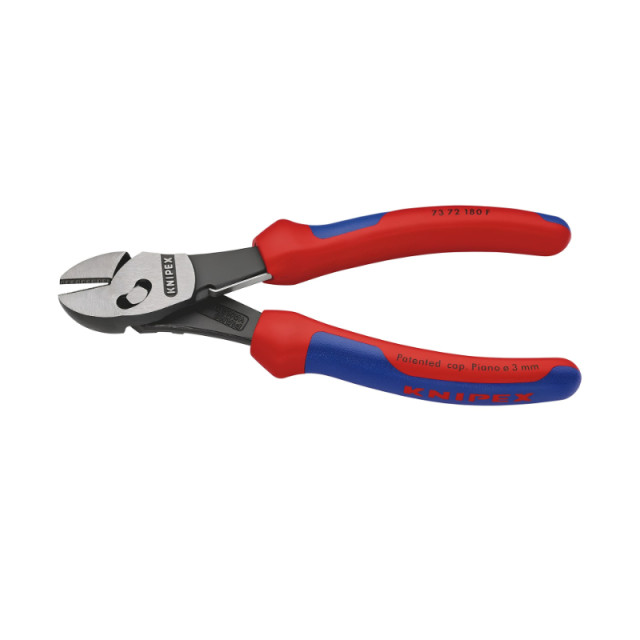 KNIPEX 73 72 180 F TwinForce 高效能省力斜口鉗 180mm 附開口彈簧 雙關節剪線鉗