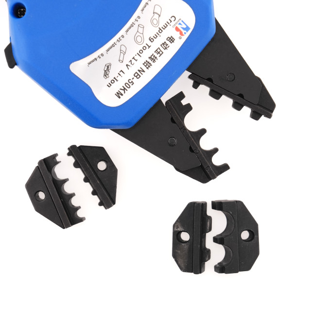 NAIBAO NB-50KM 電動壓線鉗｜12V 鋰電端子壓接鉗｜附三組模具