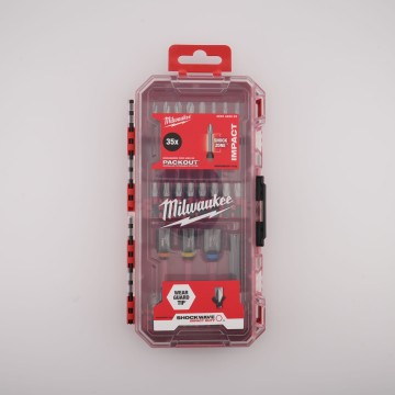 Milwaukee SHOCKWAVE 35件衝擊起子頭組｜適用PACKOUT｜高強度衝擊專用｜原廠盒裝工具組合