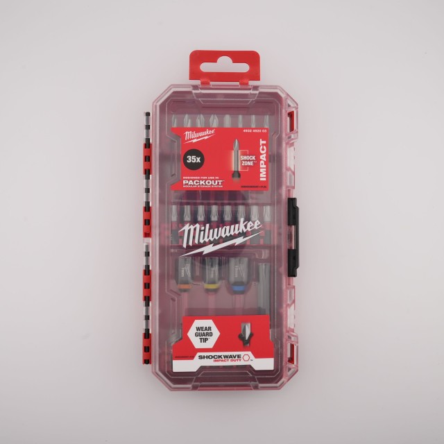 Milwaukee SHOCKWAVE 35件衝擊起子頭組｜適用PACKOUT｜高強度衝擊專用｜原廠盒裝工具組合