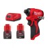 Milwaukee M12 BLIDRC 無刷衝擊起子機套裝（雙 2.0Ah 電池＋充電器）