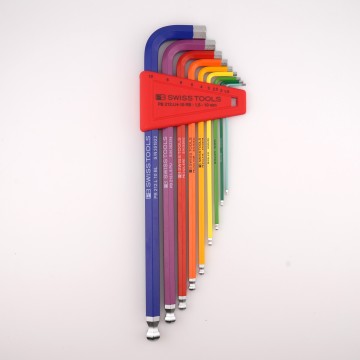 PB SWISS TOOLS 彩色六角扳手組｜瑞士製造｜1.5~10mm 公制10支組