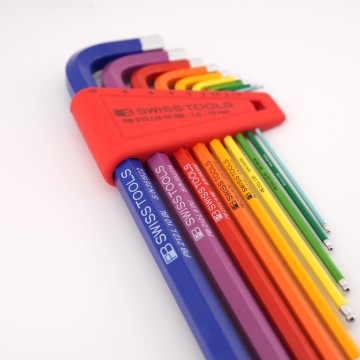 PB SWISS TOOLS 彩色六角扳手組｜瑞士製造｜1.5~10mm 公制10支組
