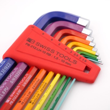 PB SWISS TOOLS 彩色六角扳手組｜瑞士製造｜1.5~10mm 公制10支組