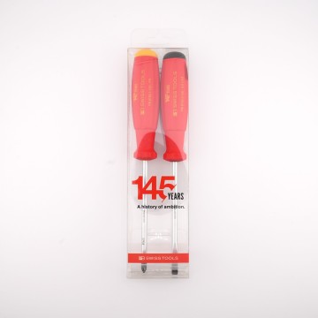 PB SWISS TOOLS｜145週年限量款螺絲起子組｜PH1 十字＋3號一字｜紅柄金字紀念版｜瑞士原裝