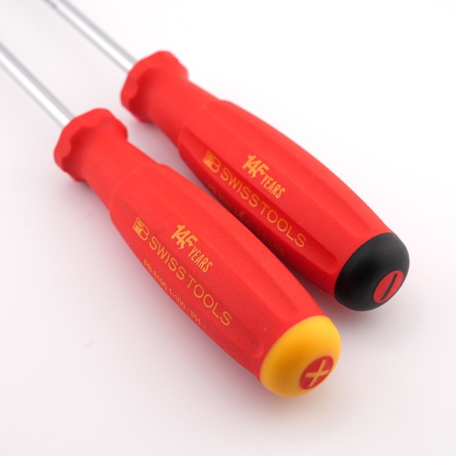 PB SWISS TOOLS｜145週年限量款螺絲起子組｜PH1 十字＋3號一字｜紅柄金字紀念版｜瑞士原裝