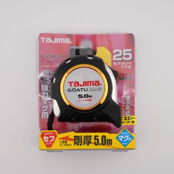 Tajima GOATU MAG 5M 鋼捲尺｜25mm寬磁吸捲尺｜日本製剛厚尺｜雙面刻度耐衝擊
