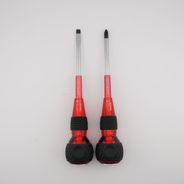 VESSEL 250 GALAXY 紅透限量起子組｜日本製螺絲起子（十字＋一字）｜全透明星河版握把