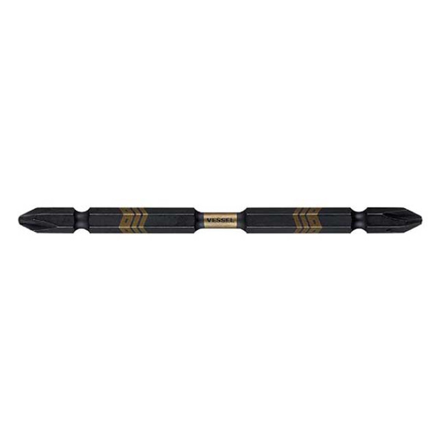 日本 VESSEL GST142110GL 110週年限定金色剛彩扭力起子頭2支組｜PH2×110mm｜40V對應