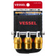 VESSEL QB-10B3Y 黃色三連快拆起子頭／套筒收納座｜6.35mm六角軸