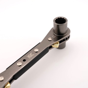 KUROKIN 黑魂棘輪四合一梅開扳手 FRS-11-BG｜8 / 10 / 12 / 13mm｜日本製四用棘輪板手