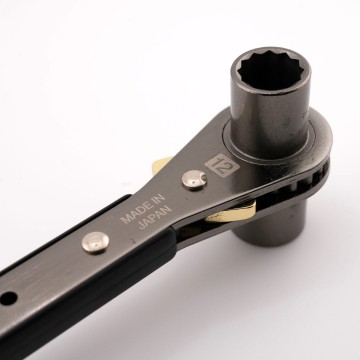 KUROKIN 黑魂棘輪四合一梅開扳手 FRS-11-BG｜8 / 10 / 12 / 13mm｜日本製四用棘輪板手