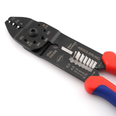KNIPEX 97 21 215 C 多功能剝線鉗｜剪線、剝線、壓接一次搞定！
