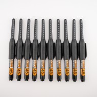 10入裝｜細長軸記號筆 1.5mm｜可穿孔打點記號｜45mm刻度｜工地用極細油性筆