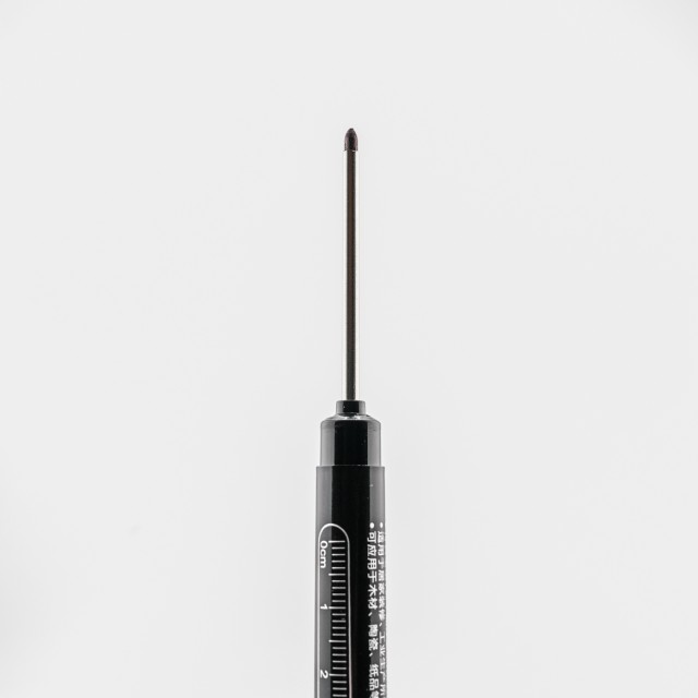 10入裝|細長軸記號筆 1.5mm|可穿孔打點記號|45mm刻度|工地用極細油性筆 10入裝|細長軸記號筆 1.5mm|可穿孔打點記號|45mm刻度|工地用極細油性筆