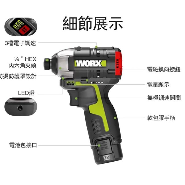 🔧【WORX 威克士 WU132X】12V無刷衝擊起子機|小隻好握 一天出勤沒問題 🔧【WORX 威克士 WU132X】12V無刷衝擊起子機|小隻好握 一天出勤沒問題
