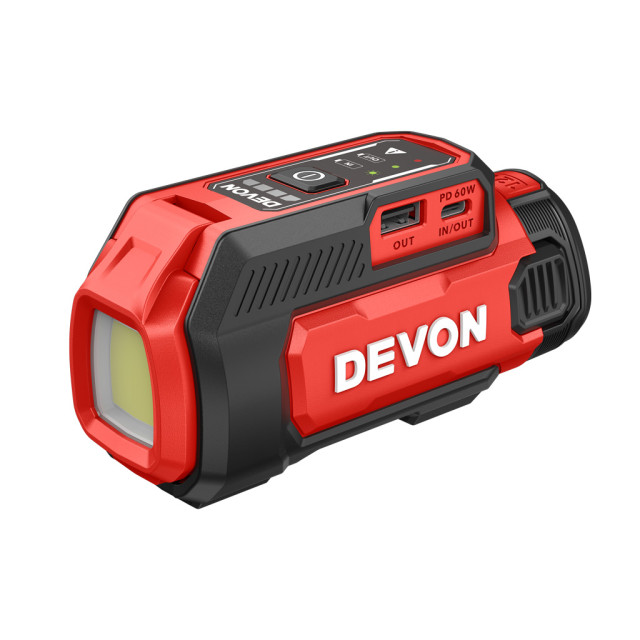 DEVON 大有 5550-Li-12 12V充放電工作燈｜USB-C PD 60W・300流明・磁吸