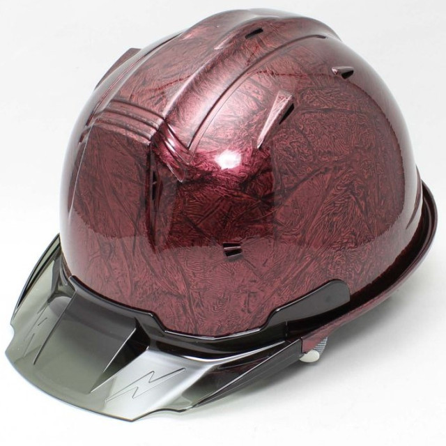 日本 SHINWA進和化學工業 SS-19V 工事用安全帽｜金屬拉花・透明煙燻帽簷 TYPE B