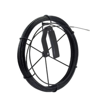 DENSAN 電工 BX-4030J-RL 黑色細型通線帶＋鋼製捲線盤組 30M