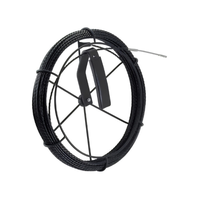DENSAN 電工 BX-4030J-RL 黑色細型通線帶＋鋼製捲線盤組 30M