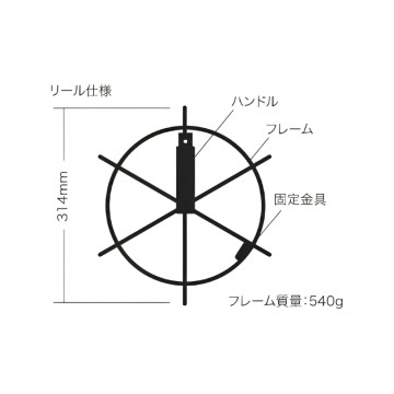 DENSAN 電工 BX-4030J-RL 黑色細型通線帶＋鋼製捲線盤組 30M